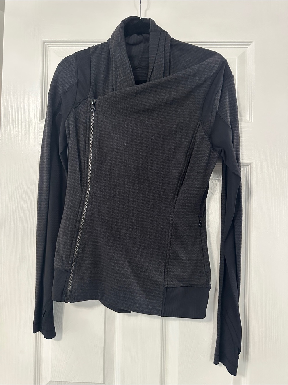Lululemon Bhakti Yoga Jacket Luon Pique Black Sz 8